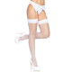 Чулки-сетка со швом Leg Avenue Backseam Thigh Highs White one size