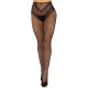 Чулки Leg Avenue Crotchless Net Tights with Heart Backseam Black One Size