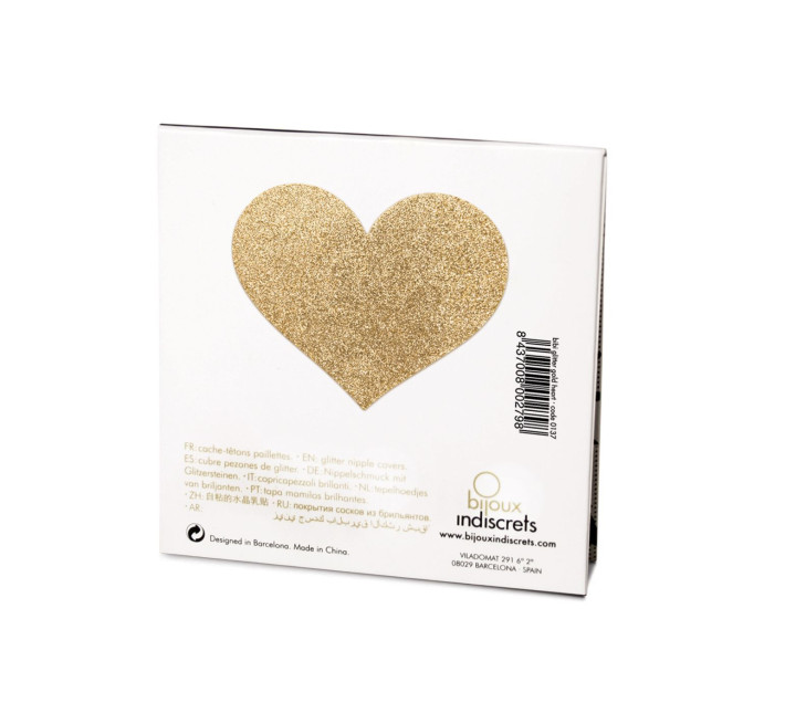 Пестіс стікіні Bijoux Indiscrets Flash Heart Золоті