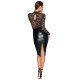 Платье с кружевным топом Noir Handmade F228 Midi dress with soft lace top, XXL, мокрый эффект