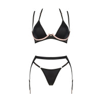 Obsessive Selinne 3-pcs set чорний XS/S