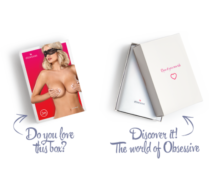 Кружевная маска Obsessive A710 mask, черная, единственный размер