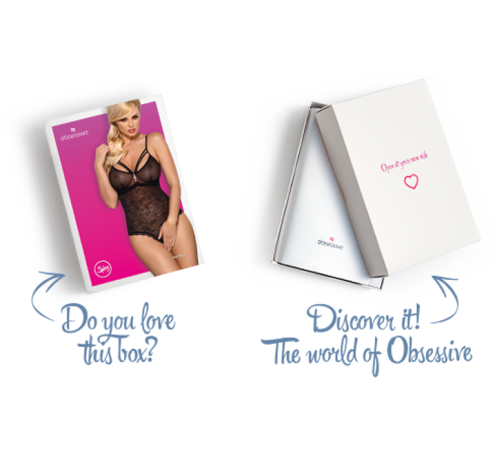 Кружевное боди с доступом 818-TED-1 teddy черное S/M