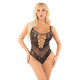 Боді Leg Avenue Rhinestone Net and Lace Bodysuit One Size, Black
