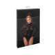 Боди Noir Handmade F321 Edge, XXL, низ под латекс, верх сетка, молния на все тело, декор кольца