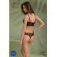 Комплект Passion DROSERA SET black, L/XL, сетка+кружево, бюстье и трусики танга