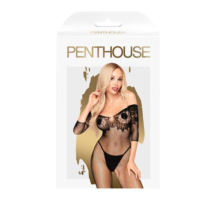 Бодистокинг с имитацией лифа Penthouse High Profile Черный XL