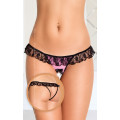 Трусики Softline G-String 2417 Черные/Розовые S/L
