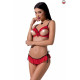 Комплект білизни Passion CHERRY SET OpenBra Червоний S/M