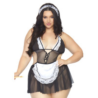 Костюм покоївки Leg Avenue Fantasy French Maid XL/XXL, сукня, трусики, пов’язка Костюм покоївки Leg Avenue Fantasy French Maid XL/XXL, сукня, трусики, пов’язка