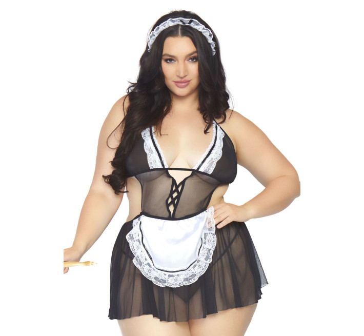 Костюм горничной Leg Avenue Fantasy French Maid XL/XXL, платье, трусики, повязка