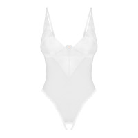 Боди з доступом Obsessive Alissium crotchless teddy, XL/2XL лиф с мягкой чашкой, высокие трусики