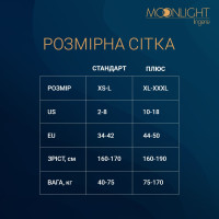Бодистокинг с доступом Moonlight Model 01 Black XS-L, симметричный рисунок в виде крыльев.