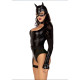 Эротический костюм кошечки Leg Avenue Fierce Feline L, боди, пояс с подвязкой, маска кошки