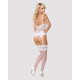 Сатиновый кружевной корсет Obsessive 810-COR-2 babydoll & thong корсет, танга, белый S/M