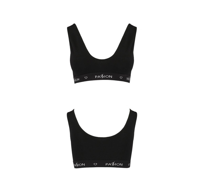 Спортивний топ з широкою резинкою Passion PS004 TOP L, black