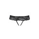 Кружевные стринги с доступом Passion Senia Thong black XXL/XXXL