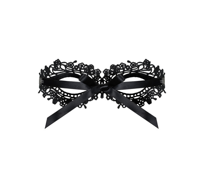 Кружевная маска Obsessive A710 mask, черная, единственный размер