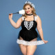 Еротичний костюм покоївки JSY P91103 Чорний Plus Size