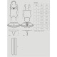 Эротический костюм горничной с юбкой Obsessive Housemaid 5 pcs costume черно-белый S/M