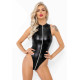 Боди с мокрым эффектом Noir Handmade F294 Powerwetlook bodysuit with front zipper, 3XL