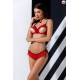 Комплект білизни Passion CHERRY SET OpenBra Червоний S/M