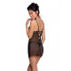 Рубашка с вырезами на груди + стринги Passion LOVELIA CHEMISE black L/XL
