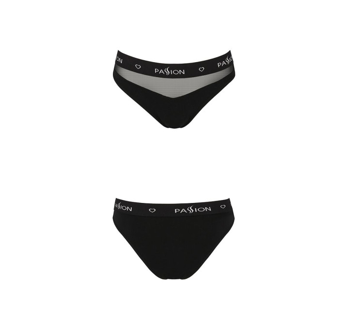 Трусики с прозрачной вставкой Passion PS006 PANTIES L, black
