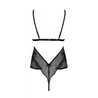 Боди Passion AMBERLY BODY black, XXL/XXXL, открытая спина, низ стринги
