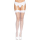 Чулки-сетка Leg Avenue Nylon Fishnet Thigh Highs мелкая сетка White one size