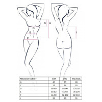 Корсет з пажами Passion MELANIA CORSET black XXL/XXXL