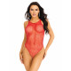 Боди-сетка Leg Avenue Net snap crotch tank bodysuit Red, One Size