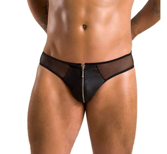 Чоловічі сліпи на блискавці Passion 042 Slip Timmy Black XXL/XXXL
