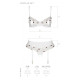 Сексуальный комплект с поясом для чулок Passion LOVELIA SET white L/XL