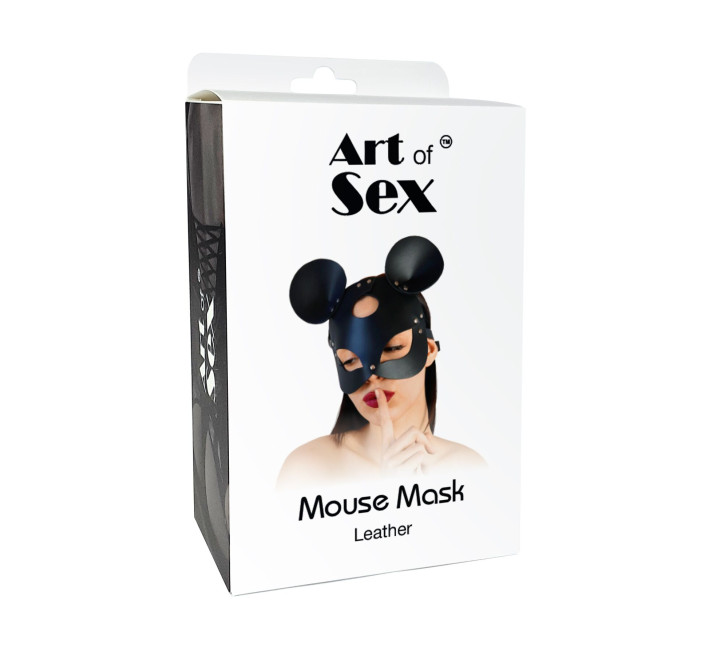 Кожаная маска мышки Art of Sex - Mouse Mask, цвет Розовый