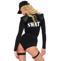 Костюм еротичних спецсил Leg Avenue SWAT Team Babe XS, боді, пояс, підв’язки, іграшкова рація, кепка Костюм еротичних спецсил Leg Avenue SWAT Team Babe XS, боді, пояс, підв’язки, іграшкова рація, кепка