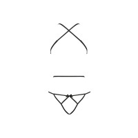 Боді з імітацією шкіри і стрепами Passion ASUNA BODY black XXL/XXXL