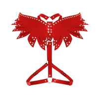 Жіноча портупея Art of Sex - Wings червона L-2XL, екошкіра