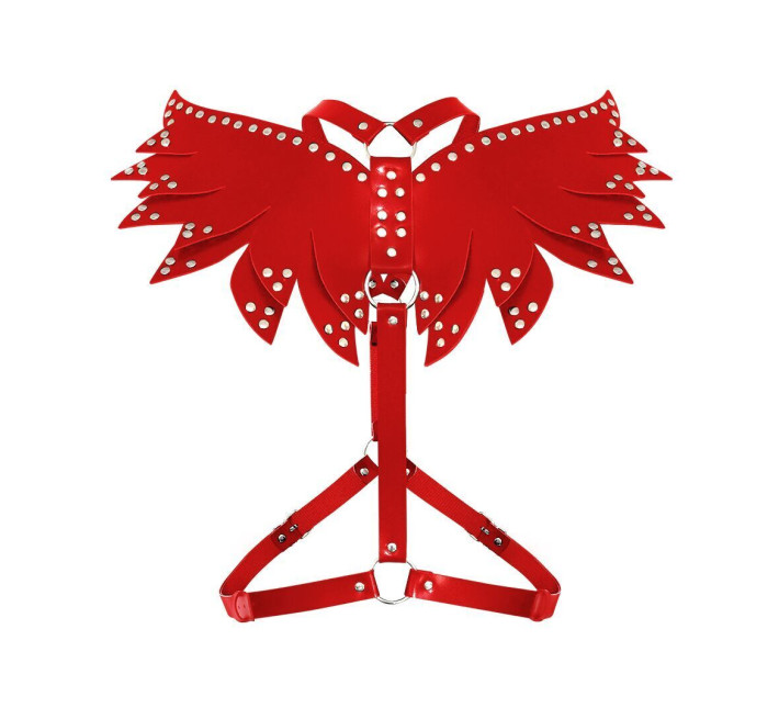 Жіноча портупея Art of Sex - Wings червона L-2XL, екошкіра