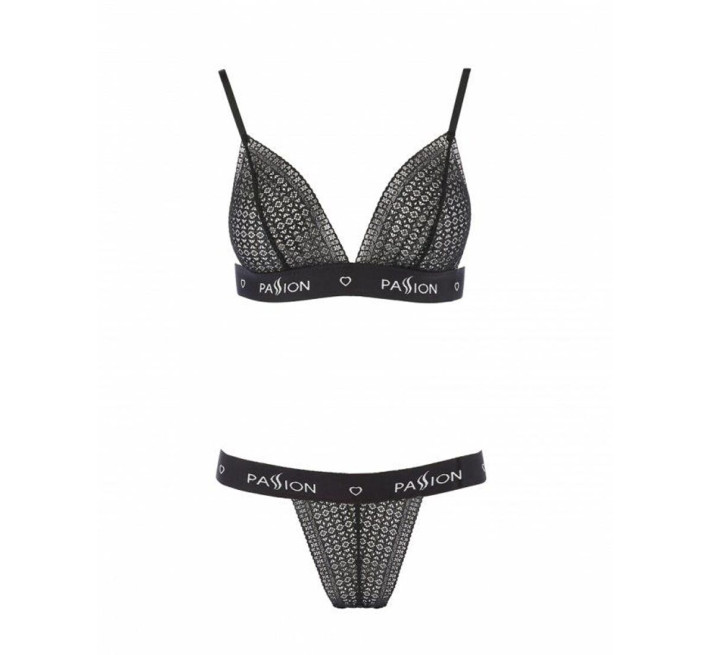 Комплект белья Passion Exclusive GLAMISS SET black S/M