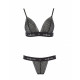 Комплект белья Passion Exclusive GLAMISS SET black S/M