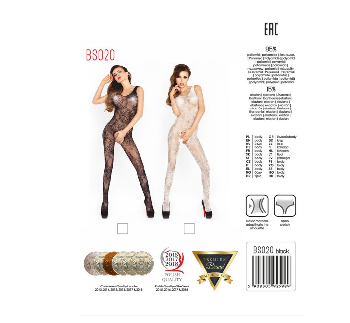 Бодистокинг Passion BS020 S/XL Белый