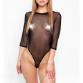 Сексуальна прозора боді сітка Sheril з рукавами Art of Sex Sheril L/2XL Чорне