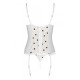 Корсет с подвязками + стринги Passion LOVELIA CORSET white S/M