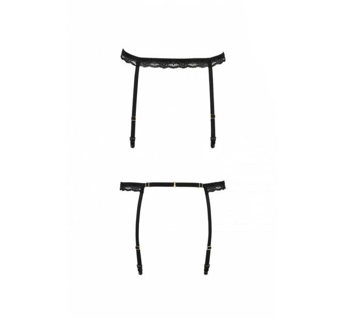 Пояс-стрепы для чулок Passion Exclusive SHELLY GARTER BELT black L/XL