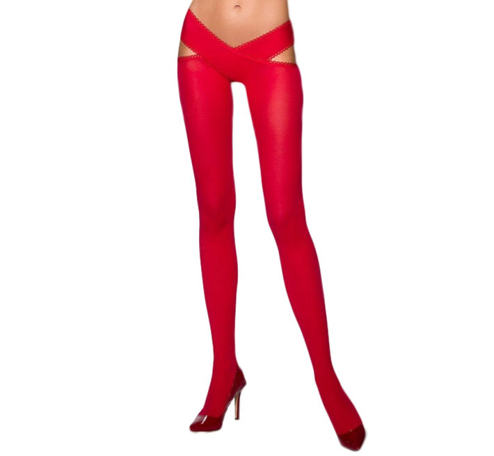 Еротичні колготки Passion TIOPEN 005 Червоні 3/4 60 den