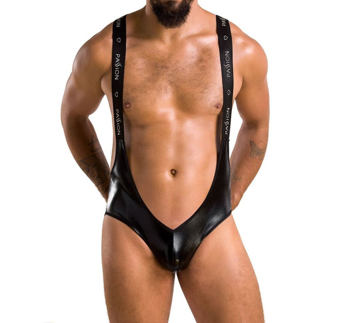 Мужское открытое боди Passion 027 Bruno Black S/M