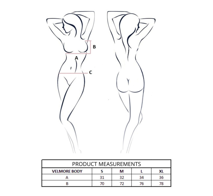 Боді Passion VELMORE BODY blue L