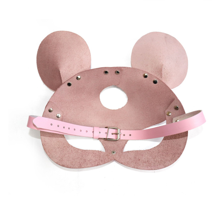 Кожаная маска мышки Art of Sex - Mouse Mask, цвет Розовый