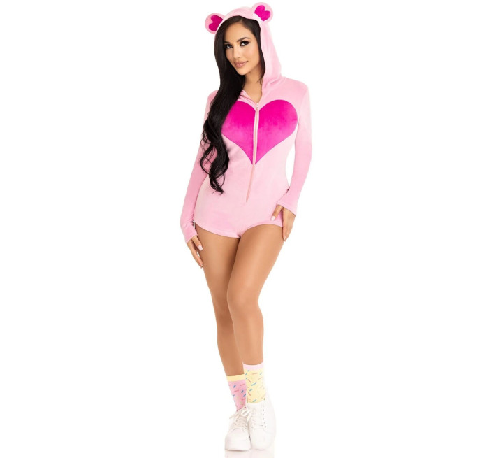 Комбінезон «Солодкий ведмедик» Leg Avenue Sweetheart Bear Velvet Romper XS